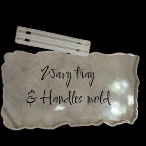SILICONE MOLD FOR WAVY TRAY AND HANDLES FOR RESIN/EPOXY